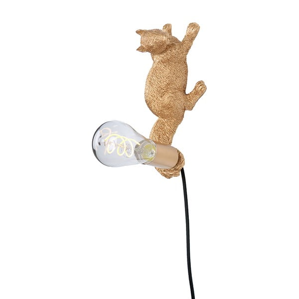 Nástenné svietidlo vo farbe mosadze Globen Lighting Squirrel Puff
