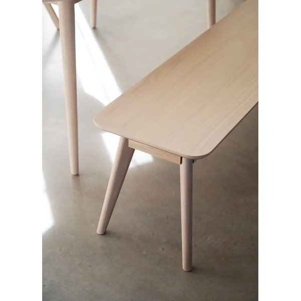 Prírodná lavica z dubového dreva Rowico Yumi-image-2