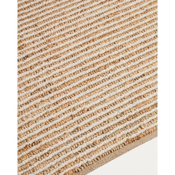 Ručne tkaný jutový koberec v prírodnej farbe 200x300 cm Derule – Kave Home-image-2
