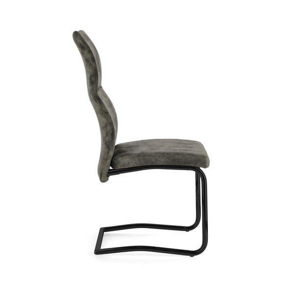 Zelená čalúnená jedálenská stolička Thelma – Bizzotto-image-3