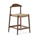 Hnedá drevená záhradná barová stolička Nina – Kave Home
