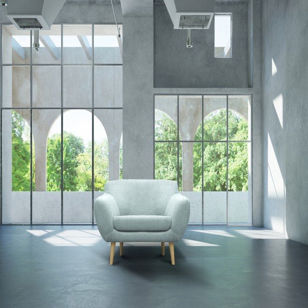 Modrozelené kreslo Mazzini Sofas Toscane, čierne nohy-image-1