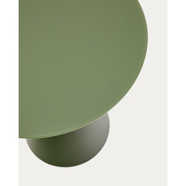 Okrúhly odkladací stolík so sklenenou doskou ø 50 cm Wilshire – Kave Home-image-4