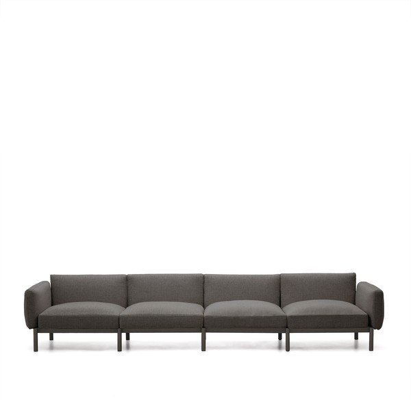 Tmavosivá záhradná modulárna pohovka 370 cm Sorells – Kave Home-image-2