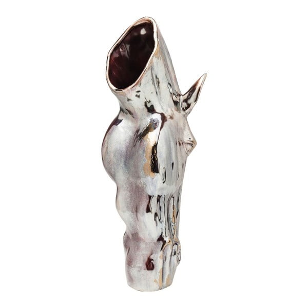Váza v striebornej farbe Kare Design Horse Head, 40 cm
