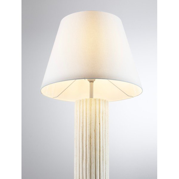 Biela/krémovobiela kamenná stojacia lampa (výška  150 cm) Bacoo – Nova Luce-image-2