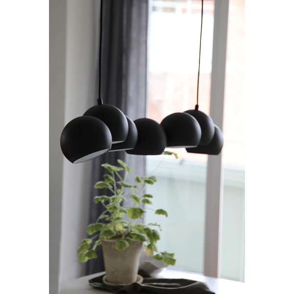 Čierne závesné svietidlo s kovovým tienidlom Cupolo – Markslöjd-image-2
