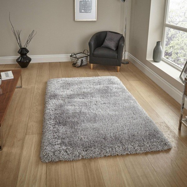Sivý ručne tuftovaný koberec Think Rugs Montana Puro Silver, 80 × 150 cm-image-1