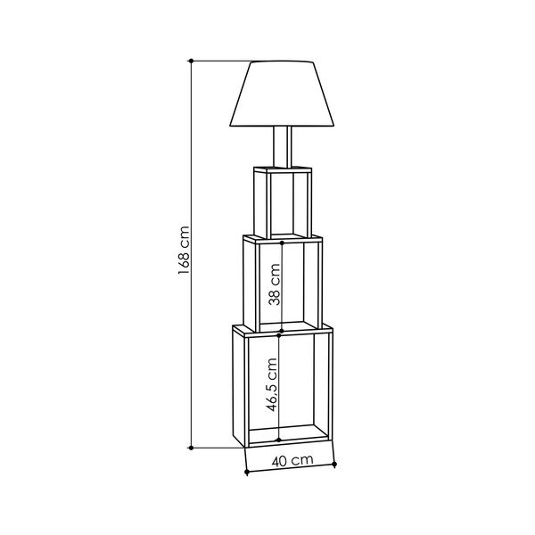 Antracitová voľne stojacia lampa so žltým tienidlom Homitis Tower-image-2
