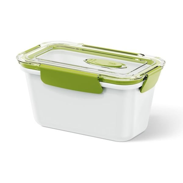 Krabička na potraviny Bento Box white/green, 0,9 l