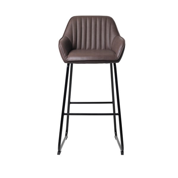 Kávovohnedá čalúnená barová stolička Unique Furniture Brooks