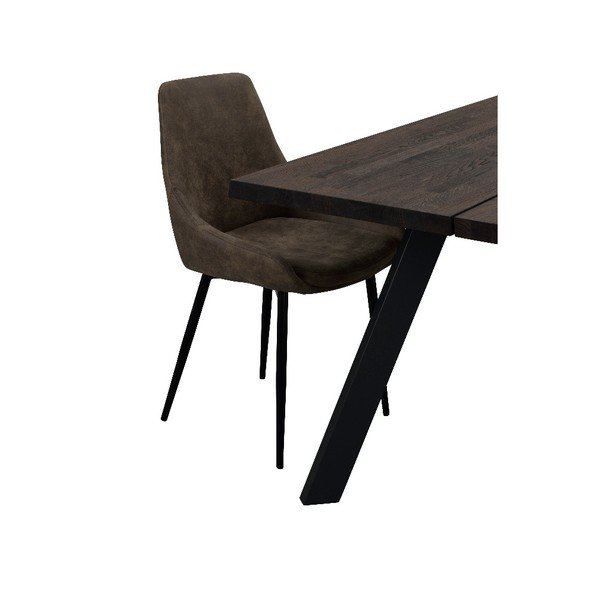 Hnedá polstrovaná jedálenská stolička Rowico Sierra-image-4