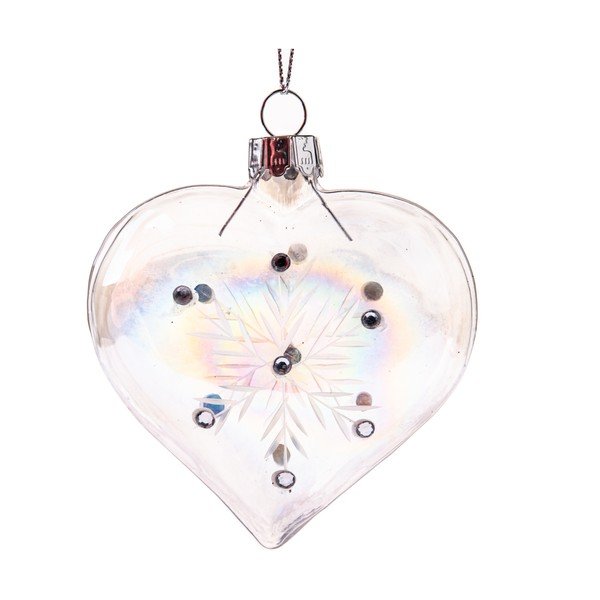 Sklenená vianočná ozdoba 8,5 cm Heart – Dakls