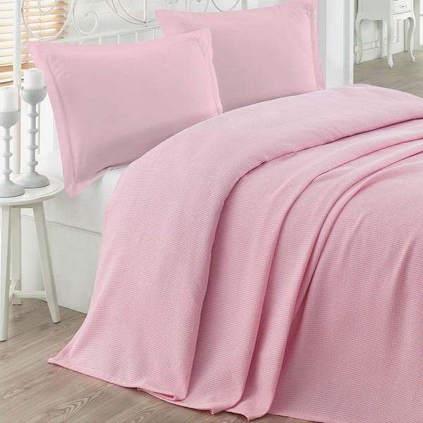 Prikrývka cez posteľ Petek Pink, 200x230 cm