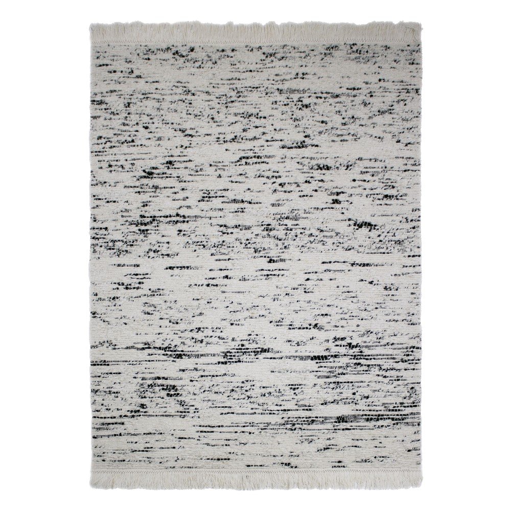 E-shop Sivý/slonovinový ručne tkaný vlnený koberec 140x200 cm Ellsa – Flair Rugs