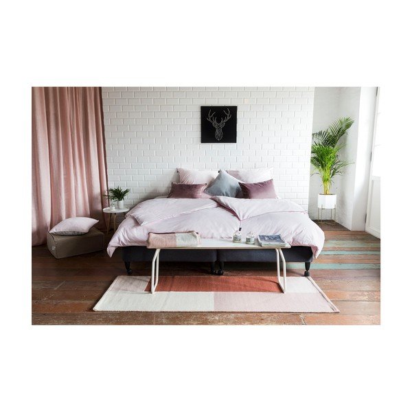 Ružová obliečka na perinu na dvojlôžko/predĺžená z egyptskej bavlny 200x220 cm Peonia – WeLoveBeds-image-3