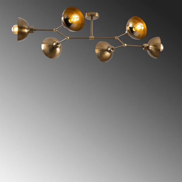 Stropné svietidlo v zlatej farbe s kovovým tienidlom 52x102 cm Dram – Opviq lights-image-3