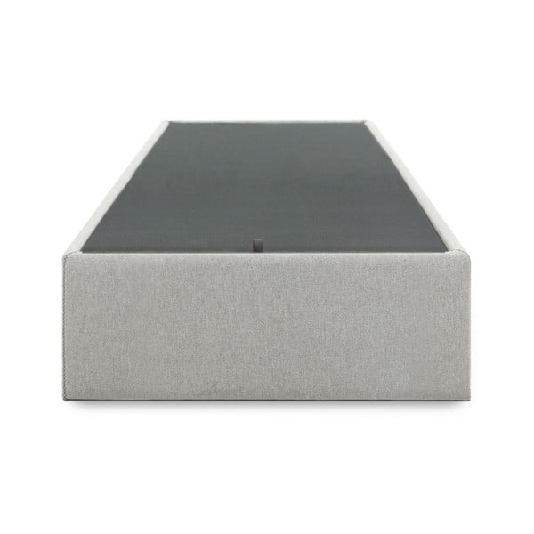 Sivá čalúnená jednolôžková posteľ s úložným priestorom 90x190 cm Matters – Kave Home