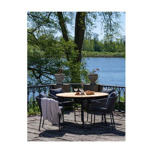 Tmavosivé kovové jedálenské stoličky v súprave 2 ks Salerno – House Nordic-image-2