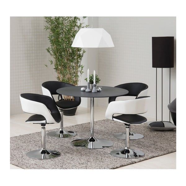 Čierno-biela jedálenská stolička Actona Grace-image-4