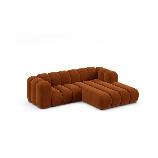 Oranžová rohová pohovka (pravý roh) Lupine – Micadoni Home-image-1