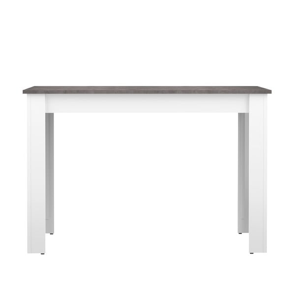 Biely jedálenský stôl s doskou v dekore betónu 110x70 cm Nice - TemaHome 