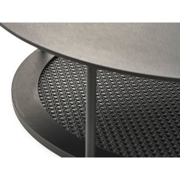 Čierny okrúhly konferenčný stolík ø 80 cm Pensacola – Unique Furniture-image-2