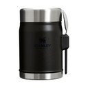 Matne čierna termoska na jedlo z nehrdzavejúcej ocele 400 ml Legendary Food Jar + Spork Black 2.0 – Stanley