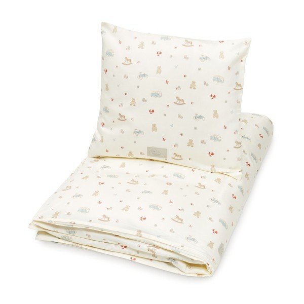 Svetložltá detská obliečka do postieľky z bio bavlny 100x140 cm Vintage Toys – Cam Cam Copenhagen