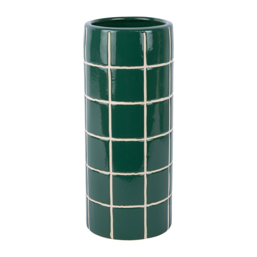 E-shop Tmavozelená keramická váza (výška 30 cm) Retro Tiles – PT LIVING