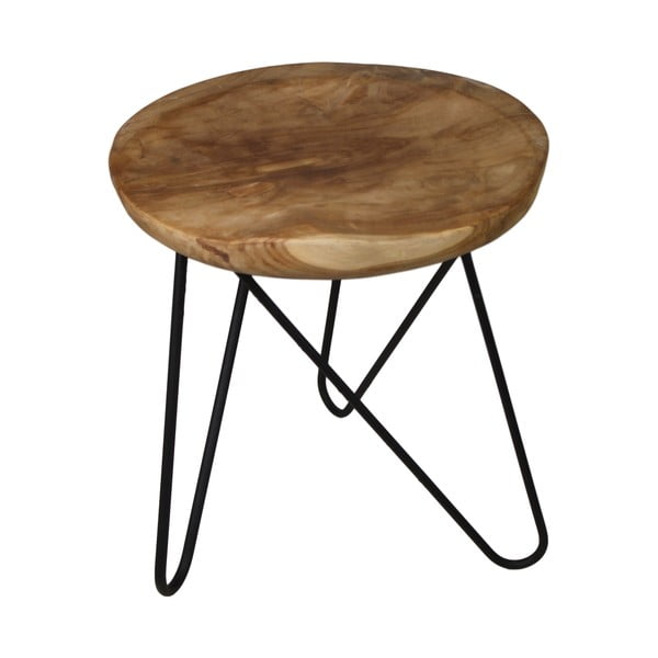 Odkladací stolík z teakového dreva HSM Collection Kruk