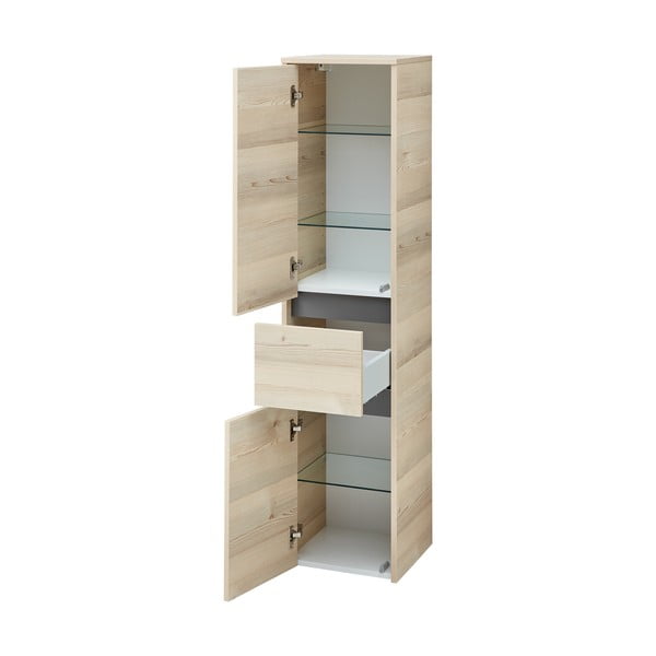 Kúpeľňová skrinka v dekore borovice v prírodnej farbe 146x35 cm Quickset 393 – Pelipal-image-2