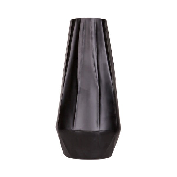Čierna váza De Eekhoorn Angular, výška 40 cm