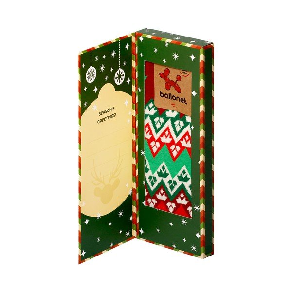Ponožky v darčekovom balení Ballonet Socks Season's Greetings Socks Card with Flake, veľkosť 36 - 40-image-3
