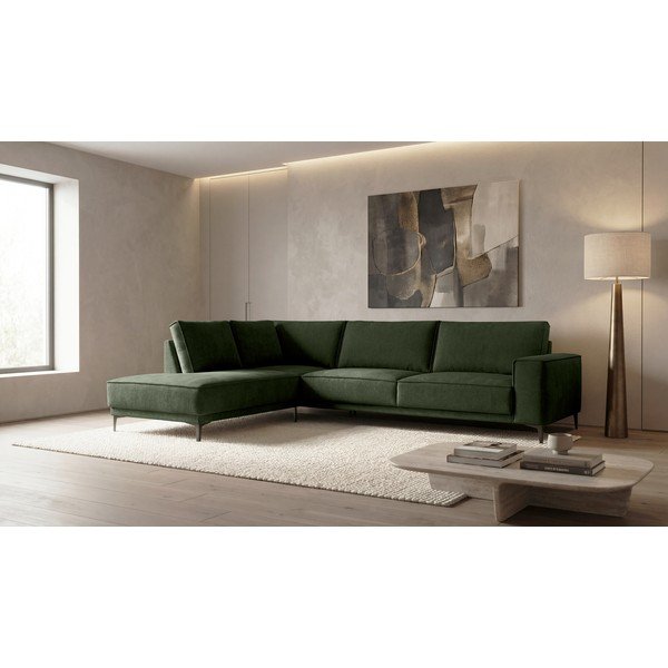 Zelená ženilková rohová pohovka (ľavý roh/do L) Copenhagen – Scandic-image-1