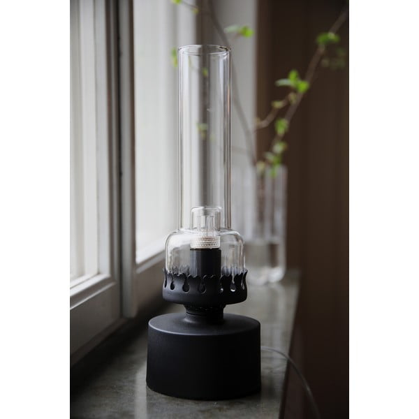 Čierna stolová lampa so skleneným tienidlom (výška  31 cm) Kandella – Markslöjd-image-1