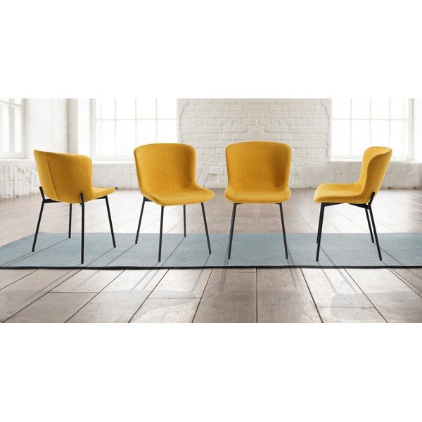 Okrovožlté jedálenské stoličky v súprave 2 ks Snug – Tomasucci-image-3