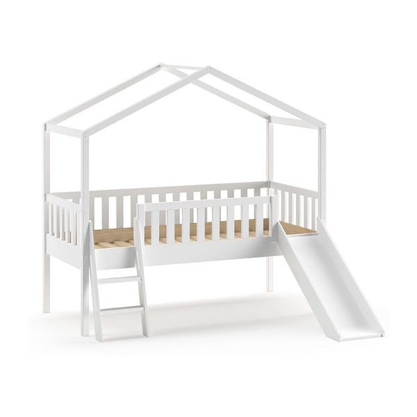 Biela domčeková/vyvýšená detská posteľ 90x200 cm Dallas - Vipack