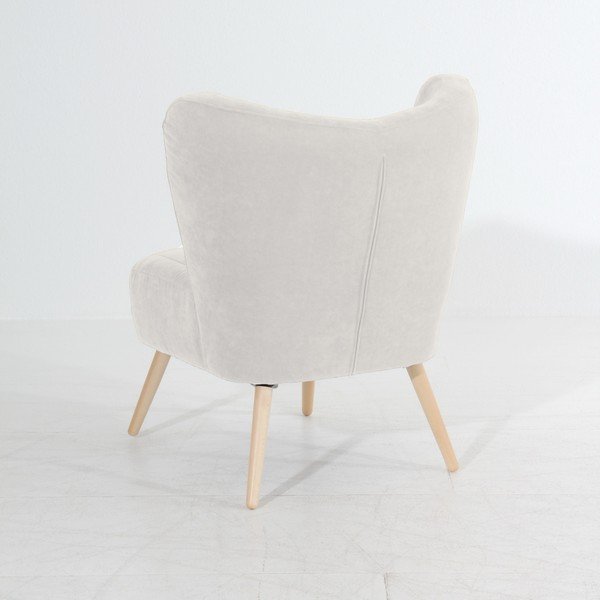 Krémové kreslo Max Winzer Sari Velur-image-3