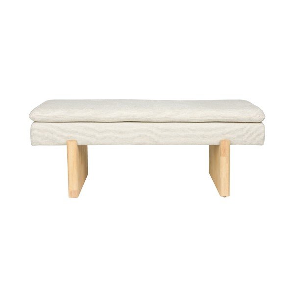 Krémovobiela polstrovaná lavica Jappo – White Label