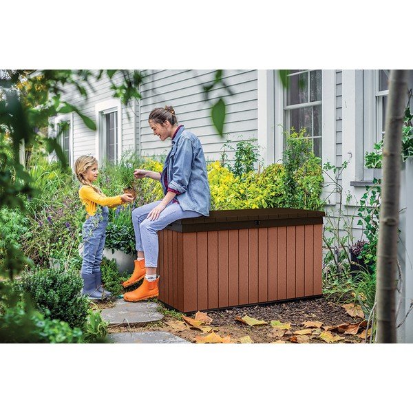 Hnedý záhradný úložný box Darwin – Keter-image-3