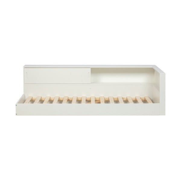 Biela jednolôžková posteľ z borovicového dreva WOOOD Connect, 90 x 200 cm-image-2