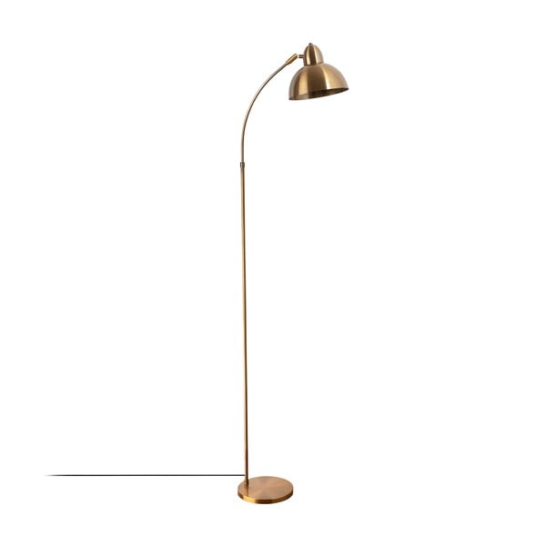 Stojacia lampa v mosadznej farbe s kovovým tienidlom (výška  162 cm) Marzeo – Opviq lights