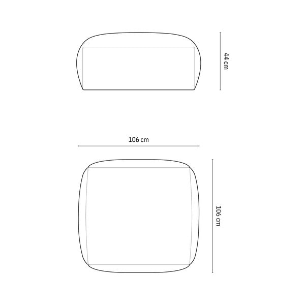 Béžová zamatová modulárna podnožka Martina – Micadoni -image-4