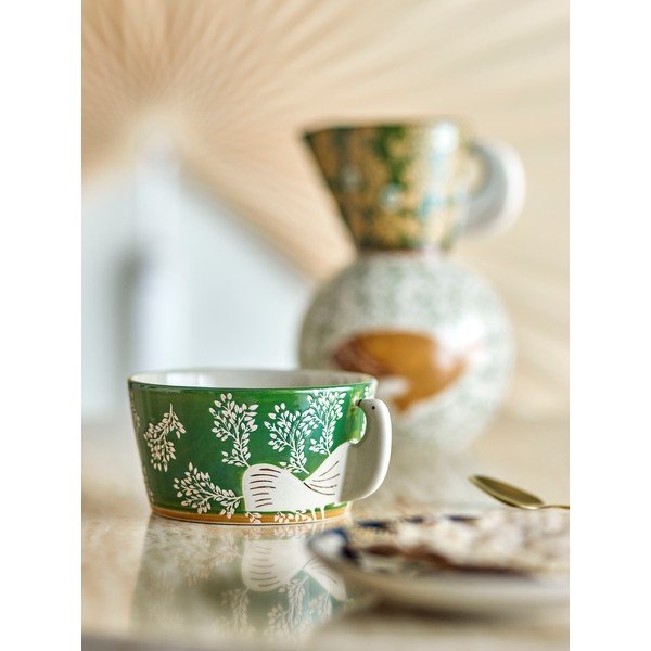 Zelená kameninová polievková miska 460 ml Hezha – Bloomingville-image-1