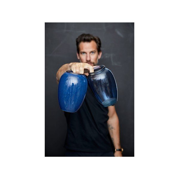 Modrá sklenená váza Bitz Kusintha, ø 14 cm-image-4