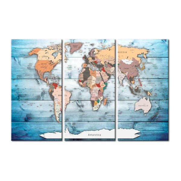 Nástenka s mapou sveta Bimago Sapphire Travels 120 × 80 cm