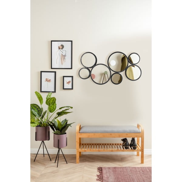 Nástenné zrkadlo s dreveným rámom 90x48 cm Wall Art – PT LIVING-image-1