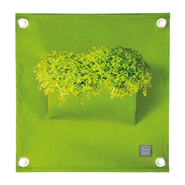 Zelený závesný kvetináč The Green Pockets Amma, 45 x 50 cm