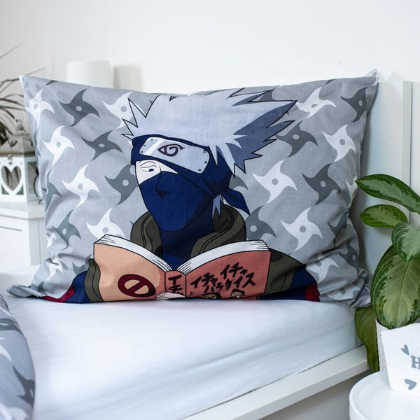 Bavlnené detské obliečky na jednolôžko 140x200 cm Naruto "Grey" – Jerry Fabrics-image-4